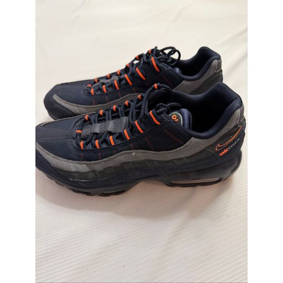 Nike Air Max 95 Obsidian Total Orange “Chicago Bears” Shoes Size 11.5 11 1/2 - Picture 2 of 11